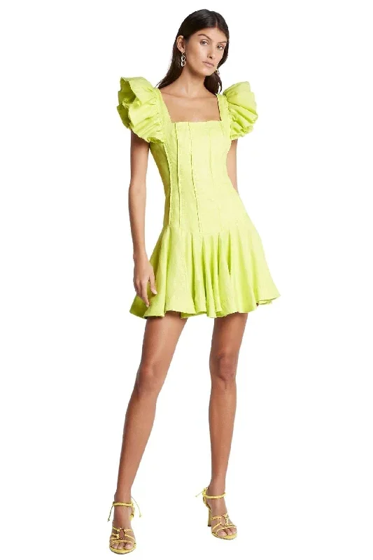 AJE Breathless Frill Sleeve Mini Dress - RRP $425