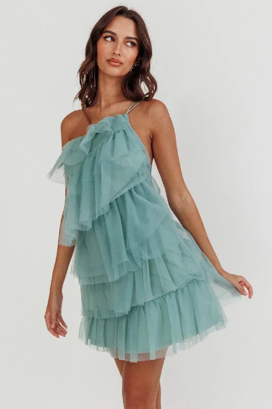 arrabel-tiered-ruffle-mesh-mini-dress-sage