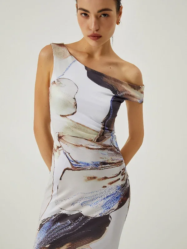 asymmetrical-printed-off-shoulder-slim-long-dress