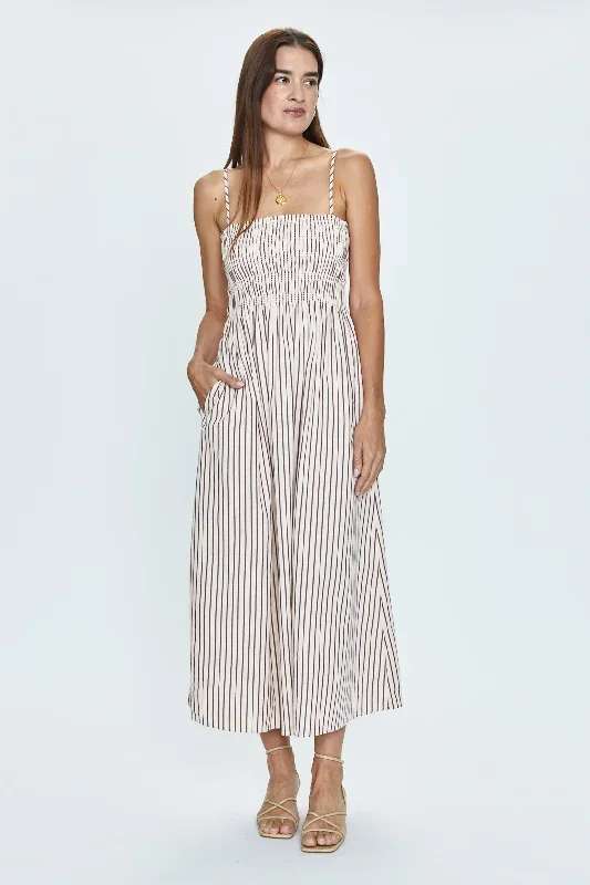 Bianca Dress - Tiramisu Stripe