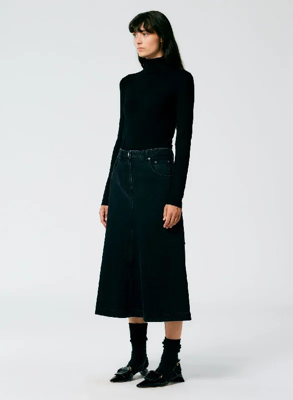 black-denim-midi-aline-skirt-black