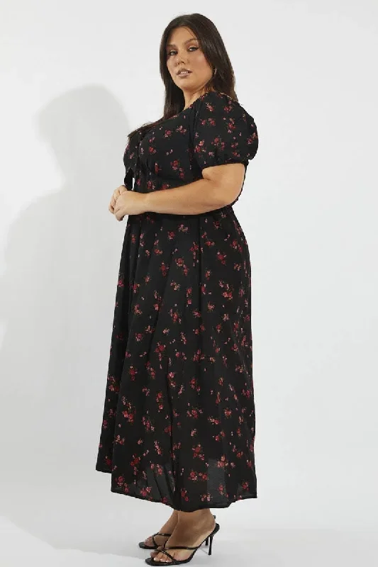 black-floral-puff-sleeve-midi-dress-tie-front-cdd2065ac-34a-1