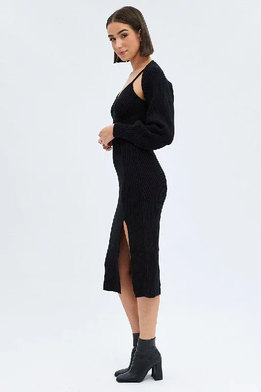 black-knit-midi-dress-and-shrug-set-dd3029-45p-2