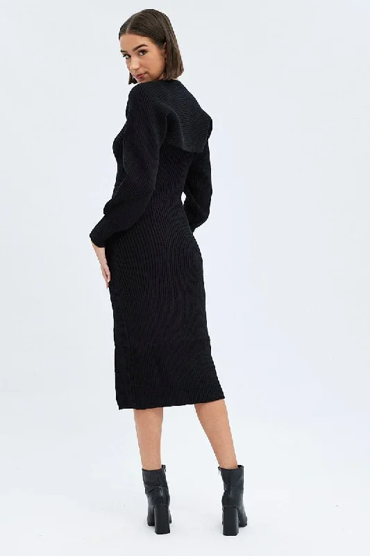 black-knit-midi-dress-and-shrug-set-dd3029-45p-2