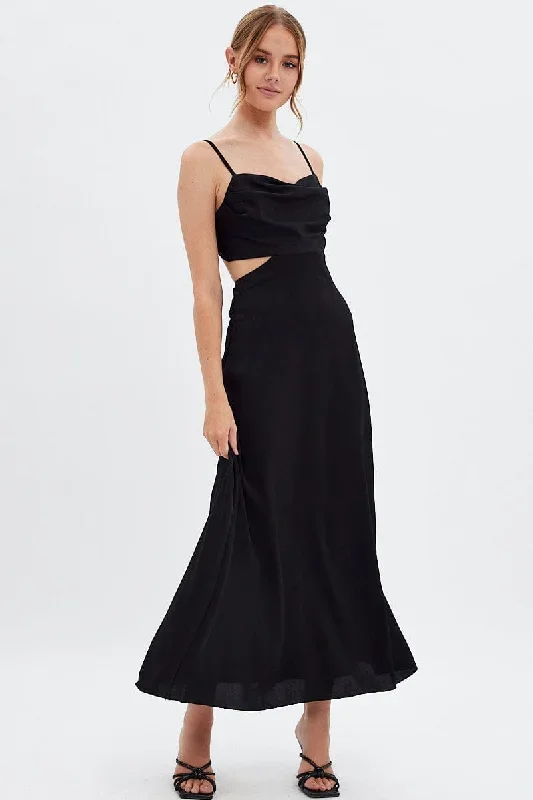 black-midi-dress-evening-cowl-neck-dd12921-f3