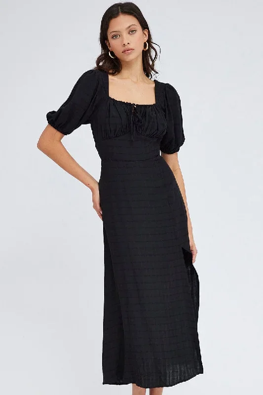 black-midi-dress-short-sleeve-ruched-bust-dd2244h-81r-1