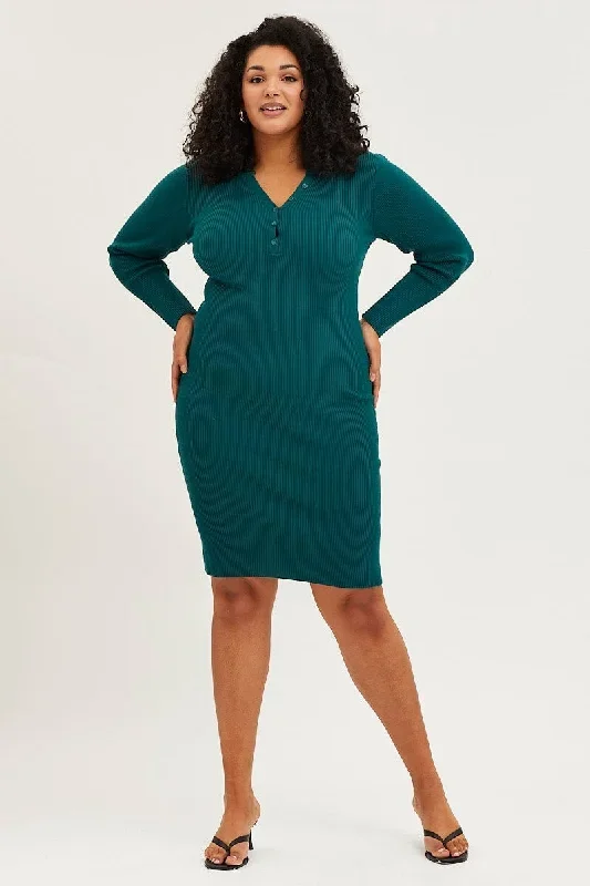 black-midi-knit-bodycon-dress-v-neck-long-sleeve-ced31536-40ab-1