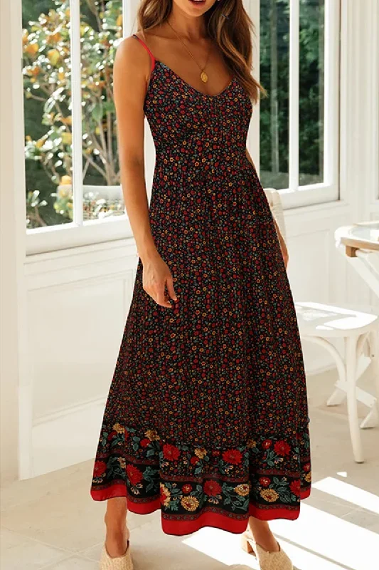 bohemian-floral-split-joint-v-neck-princess-dresses