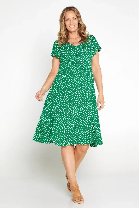 Brighton Dress - Emerald Speckle