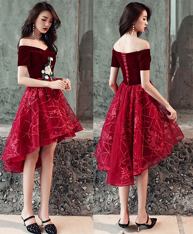 burgundy-tulle-applique-short-prom-dress-homecoming-dress