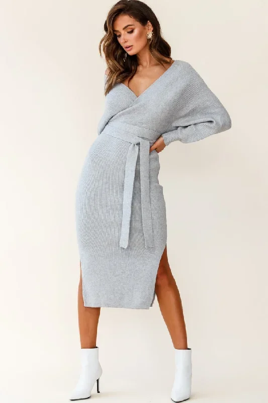 cameo-batwing-knit-midi-dress-grey