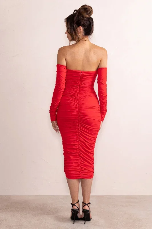 charlotte-red-shaped-front-cut-out-ruched-long-sleeves-maxi-dress-cl127766004