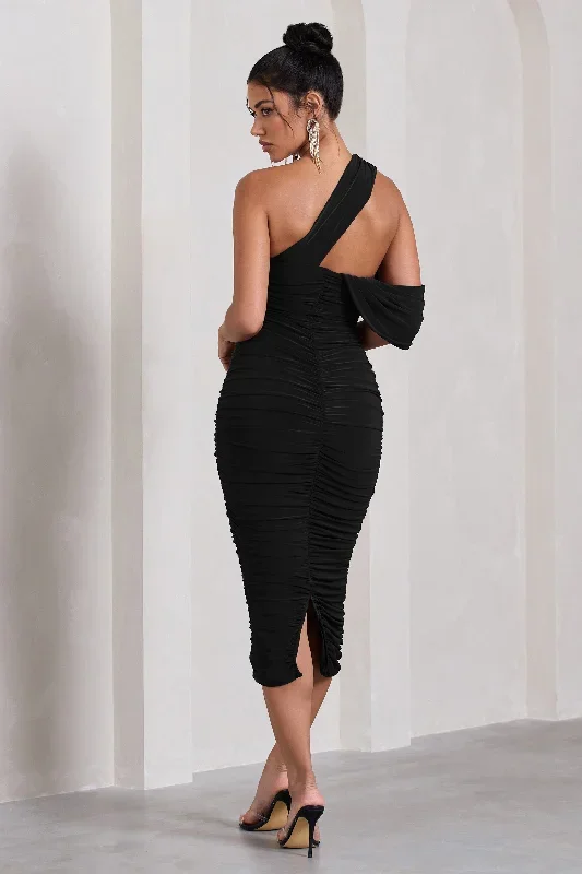 cici-black-asymmetric-one-shoulder-ruched-midi-dress-cl129294002