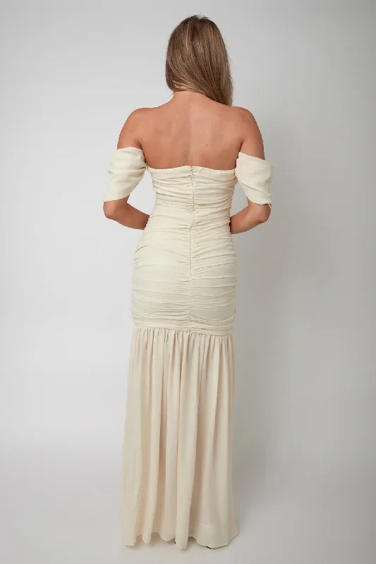 dalisha-off-shoulder-ruched-maxi-dress-cream