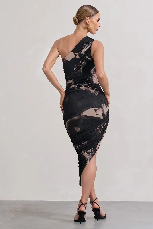 dorit-brown-print-one-shoulder-asymmetric-ruched-midi-dress-cl129293110