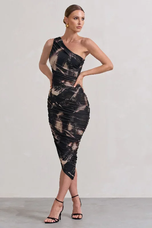 dorit-brown-print-one-shoulder-asymmetric-ruched-midi-dress-cl129293110