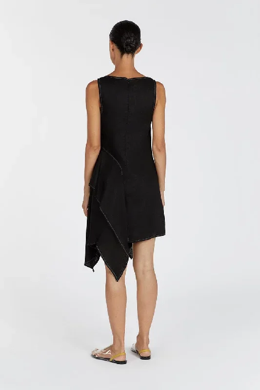 elsie-black-linen-mini-dress