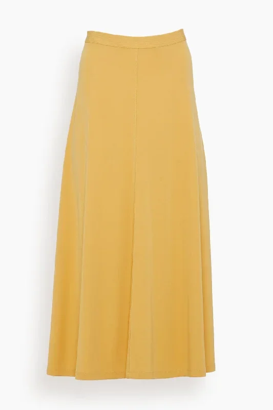 Fluid Jersey Skirt in Cornsilk