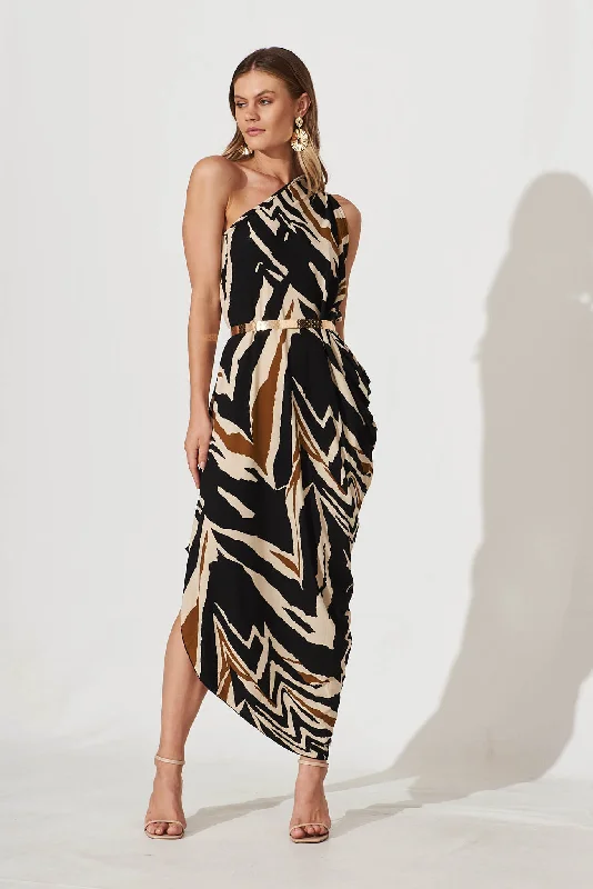 goddess-one-shoulder-maxi-dress-in-black-and-beige-print