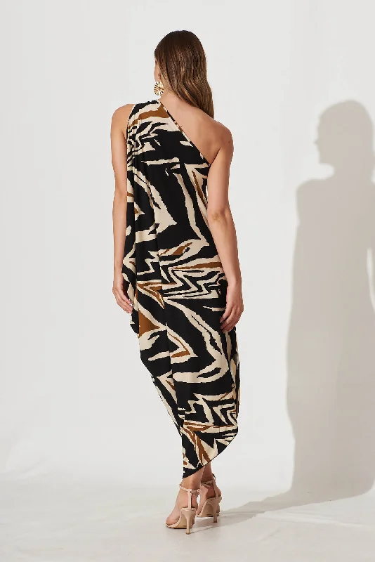 goddess-one-shoulder-maxi-dress-in-black-and-beige-print