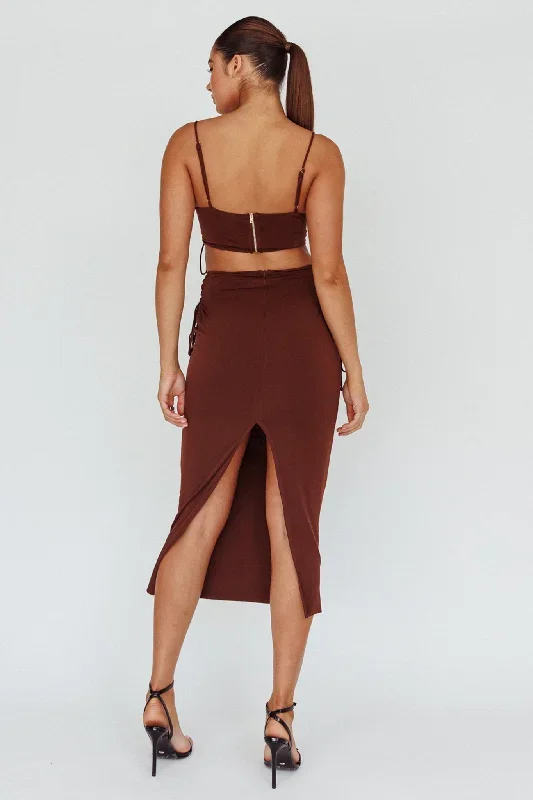 graziella-lace-up-midi-skirt-chocolate