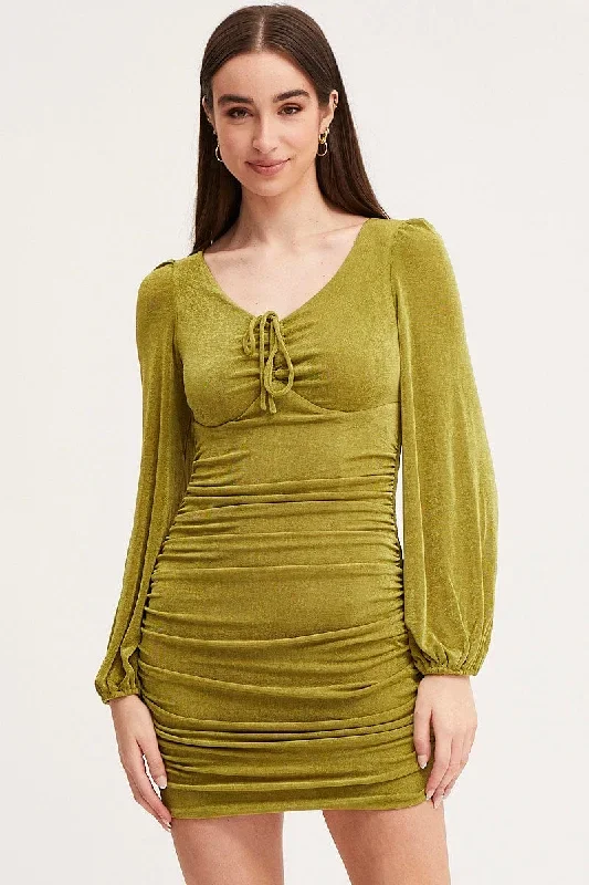 green-mini-dress-long-sleeve-evening-ed14034-34ub