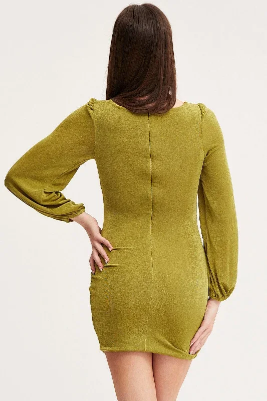 green-mini-dress-long-sleeve-evening-ed14034-34ub