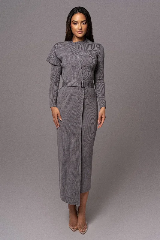 Grey Meant To Be Knit Maxi Dress