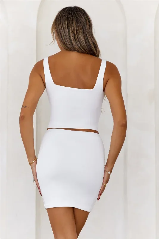 hello-molly-base-slinky-bodycon-mini-skirt-white