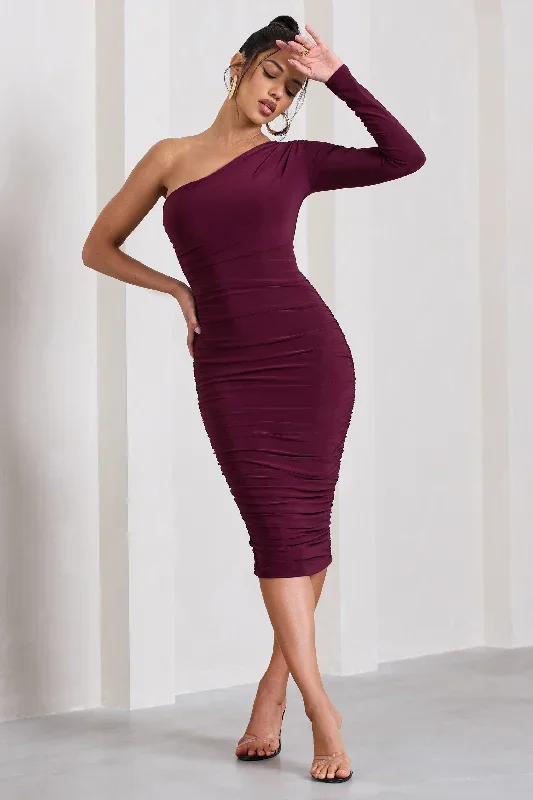 in-the-shadows-burgundy-one-sleeve-midi-dress-with-ruching-cl126671069