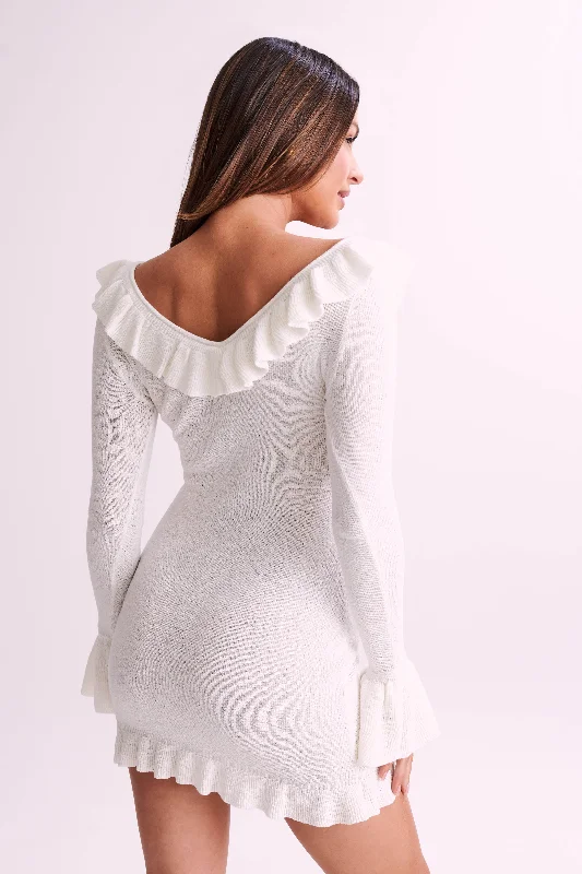 karolina-knit-mini-dress-with-frill-white