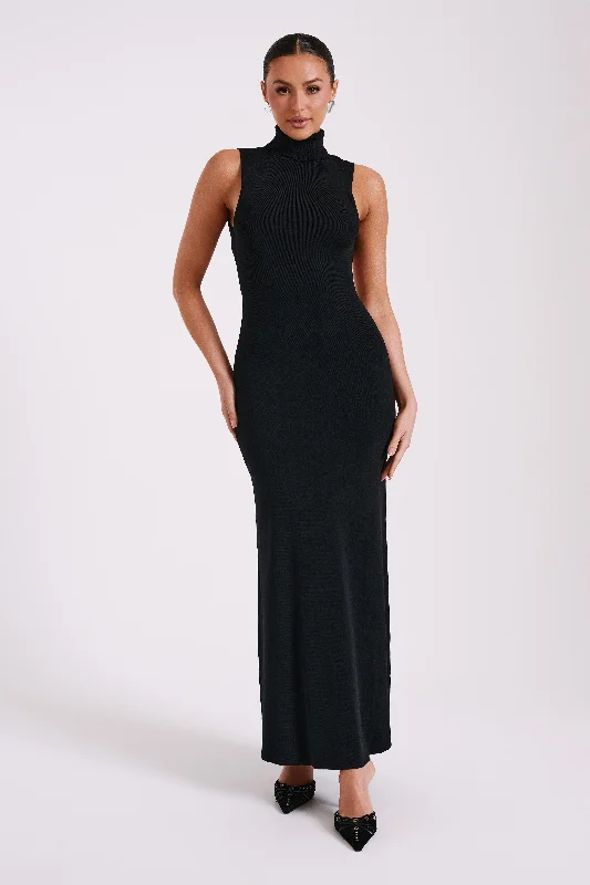 louisa-high-neck-knit-maxi-dress-black