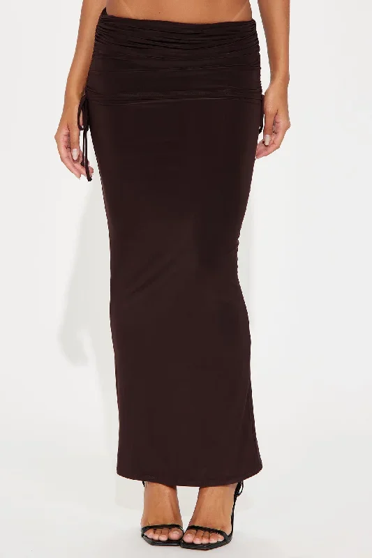 lovely-nights-ruched-maxi-skirt-chocolate