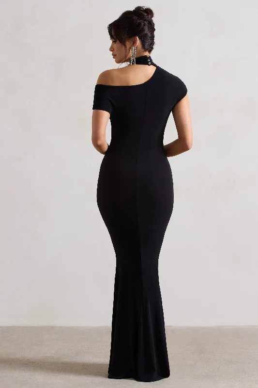 margaux-black-one-shoulder-maxi-dress-with-halter-collar-cl129969002