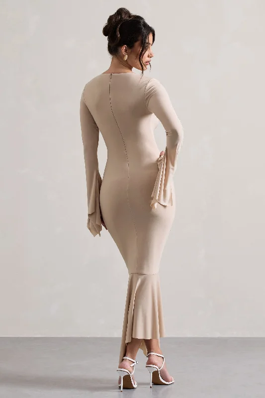 meliora-champagne-square-neck-flute-sleeve-asymmetric-midi-dress-cl132243059