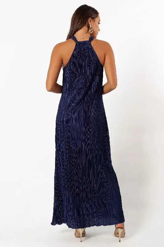 melody-plisse-halter-maxi-dress-navy