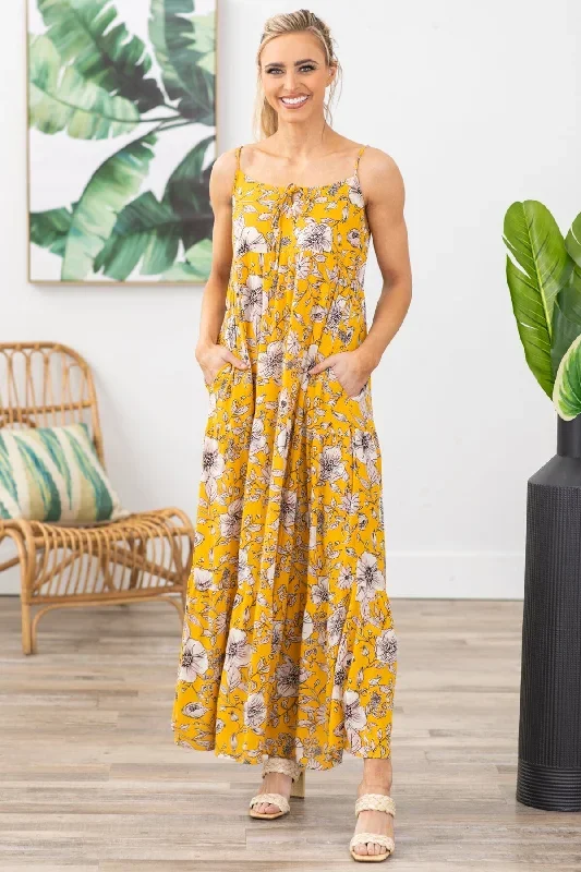 mustard-floral-print-maxi-dress