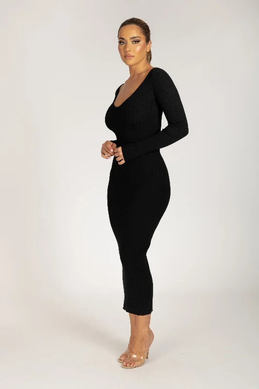 nina-long-sleeve-ribbed-midi-dress-black