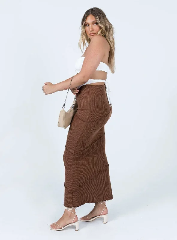 oscar-maxi-skirt-brown