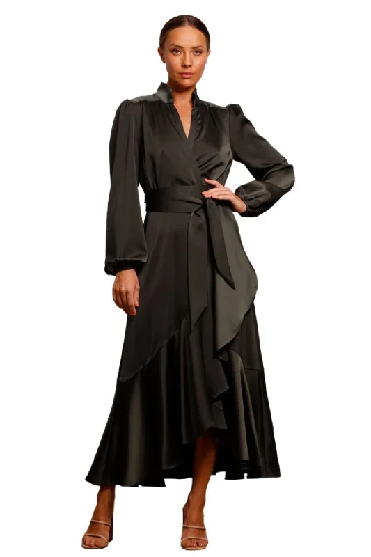 PASDUCHAS Pinnacle Sleeve Midi Dress (Combat) - RRP $350