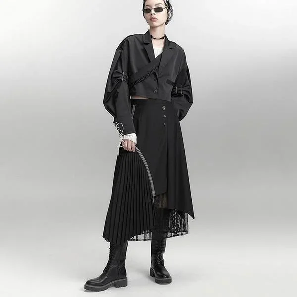 patchwork-button-draped-irregular-skirt-women-2020-winter-casual-fashion-new-style-temperament-all-match-skirt