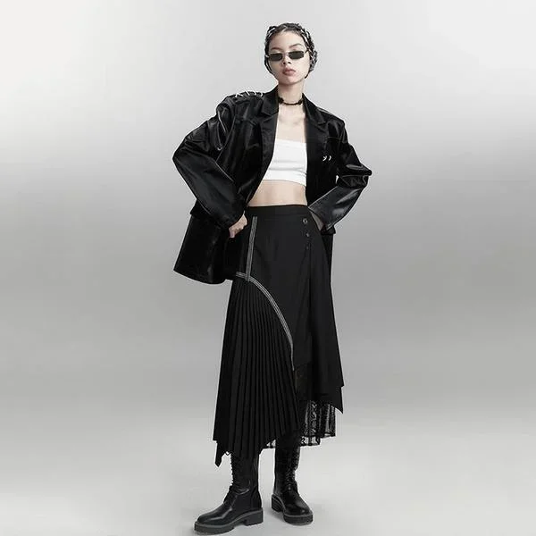 patchwork-button-draped-irregular-skirt-women-2020-winter-casual-fashion-new-style-temperament-all-match-skirt