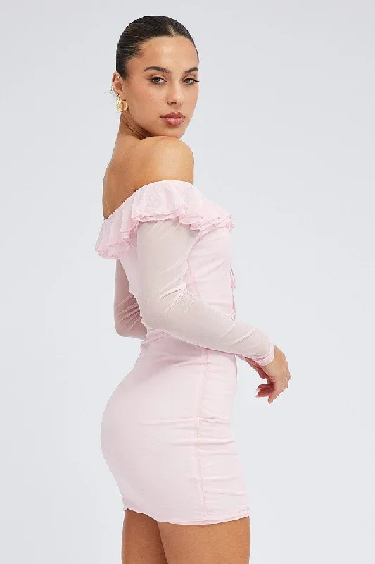 pink-mini-dress-long-sleeve-off-shoulder-frill-mesh-ed5087c-47cb-2