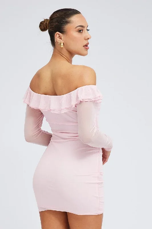 pink-mini-dress-long-sleeve-off-shoulder-frill-mesh-ed5087c-47cb-2