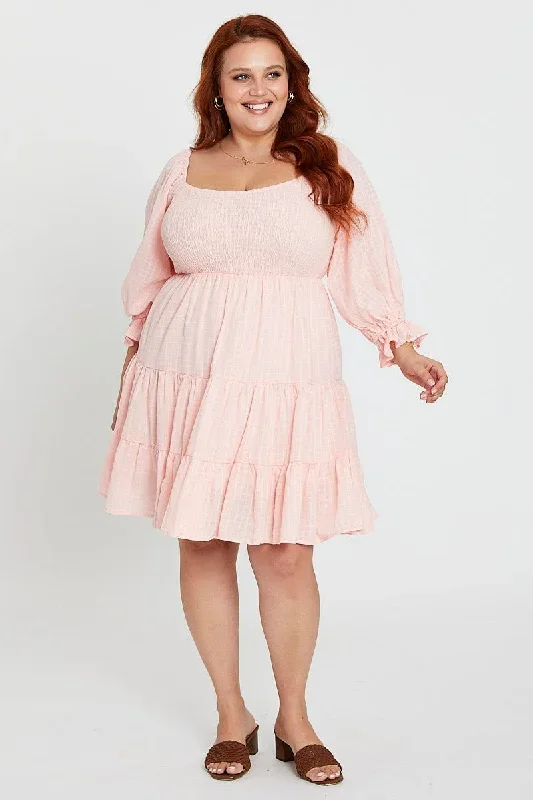 pink-skater-dress-scoop-neck-long-sleeve-ruffle-hem-cdd25757-33lb-1