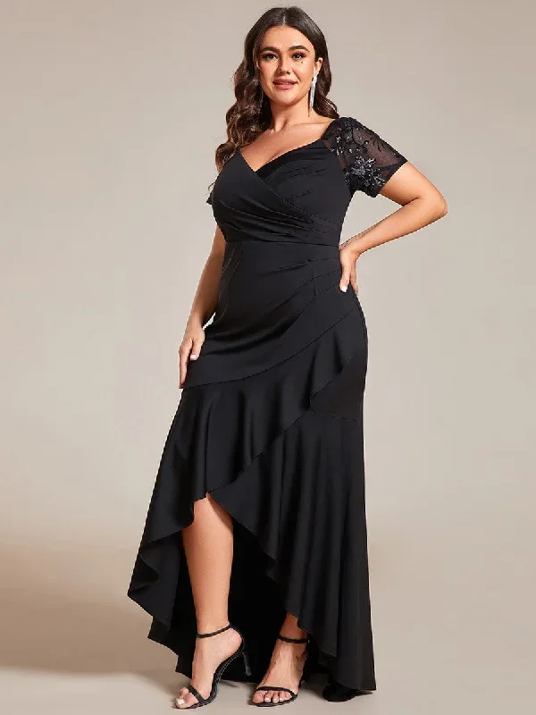 plus-size-high-low-v-neck-bodycon-fishtail-formal-evening-dress-ee02098