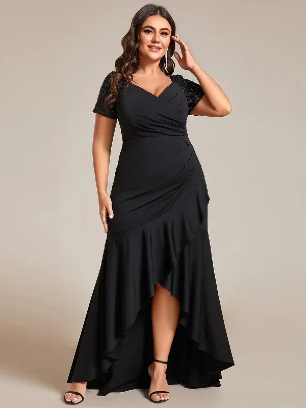 plus-size-high-low-v-neck-bodycon-fishtail-formal-evening-dress-ee02098