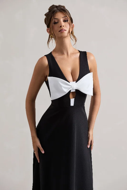 primrose-black-plunge-neck-midi-dress-with-white-bow-cl132335240