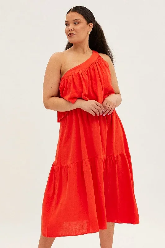 red-midi-dress-one-shoulder-frill-linen-blend-cddk31784-38ab-1