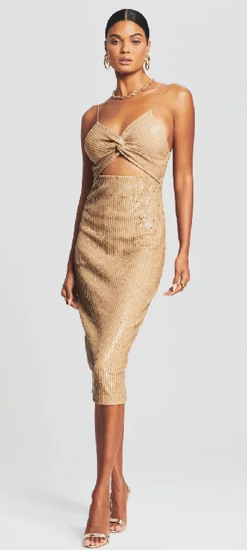 Retrofete - Sariah Sequin Knit Dress - Nude